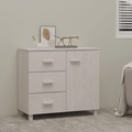 vidaXL, vidaXL Sideboard HAMAR Weiß 90x40x80 cm Massivholz Kiefer
