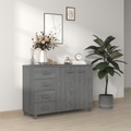vidaXL, vidaXL Sideboard HAMAR Dunkelgrau 113x40x80 cm Massivholz Kiefer
