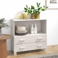 vidaXL, vidaXL Sideboard HAMAR Weiß 85x35x80 cm Massivholz Kiefer