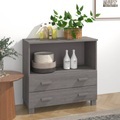 vidaXL, vidaXL Sideboard Hellgrau 85x35x80 cm Massivholz Kiefer