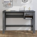 vidaXL, vidaXL Schreibtisch HAMAR Dunkelgrau 110x40x75 cm Massivholz Kiefer