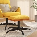 vidaXL, vidaXL Fußhocker Senfgelb 60x60x39 cm Stoff und Kunstleder