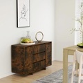 vidaXL, vidaXL Sideboard mit 3 Schubladen Räuchereiche 120x41x75 cm