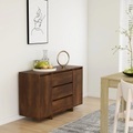 vidaXL, vidaXL Sideboard mit 3 Schubladen Braun Eiche 120x41x75 cm