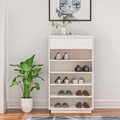 vidaXL, vidaXL Schuhregal Weiß 60x34x105 cm Massivholz Kiefer
