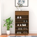 vidaXL, vidaXL Schuhregal Honigbraun 60x34x105 cm Massivholz Kiefer