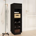 vidaXL, vidaXL Schuhregal Schwarz 34x30x105 cm Massivholz Kiefer
