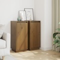 vidaXL, vidaXL Sideboards 2 Stk. Honigbraun 31,5x34x75 cm Massivholz Kiefer