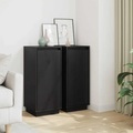 vidaXL, vidaXL Sideboards 2 Stk. Schwarz 31,5x34x75 cm Massivholz Kiefer