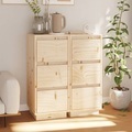 vidaXL, vidaXL Sideboards 2 Stk. 32x34x75 cm Massivholz Kiefer