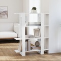 vidaXL, vidaXL Bücherregal/Raumteiler Hochglanz-Weiß 100x30x123,5 cm