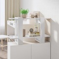 vidaXL, vidaXL Bücherregal/Raumteiler Hochglanz-Weiß 80x30x51 cm