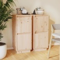 vidaXL, vidaXL Sideboards 2 Stk. 31,5x34x75 cm Massivholz Kiefer