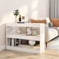 vidaXL, vidaXL Bücherregal/Raumteiler Hochglanz-Weiß 100x30x72 cm