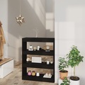 vidaXL, vidaXL Bücherregal/Raumteiler Schwarz 80x30x103 cm Holzwerkstoff