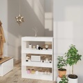 vidaXL, vidaXL Bücherregal/Raumteiler Weiß 80x30x103 cm Holzwerkstoff