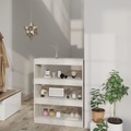 vidaXL, vidaXL Bücherregal/Raumteiler Betongrau 80x30x103 cm Holzwerkstoff