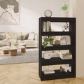 vidaXL, vidaXL Bücherregal/Raumteiler Schwarz 80x30x135 cm Holzwerkstoff