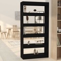 vidaXL, vidaXL Bücherregal/Raumteiler Schwarz 80x30x166 cm Holzwerkstoff
