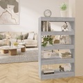 vidaXL, vidaXL Bücherregal/Raumteiler Betongrau 80x30x135 cm Holzwerkstoff