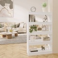 vidaXL, vidaXL Bücherregal/Raumteiler Hochglanz-Weiß 80x30x135cm Holzwerkstoff