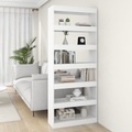 vidaXL, vidaXL Bücherregal/Raumteiler Weiß 80x30x198 cm Holzwerkstoff