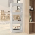 vidaXL, vidaXL Bücherregal/Raumteiler Hochglanz-Weiß 40x30x103cm Holzwerkstoff