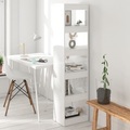 vidaXL, vidaXL Bücherregal/Raumteiler Hochglanz-Weiß 40x30x166 cm