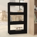 vidaXL, vidaXL Bücherregal/Raumteiler Schwarz 60x30x103 cm Holzwerkstoff