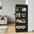 vidaXL, vidaXL Bücherregal/Raumteiler Schwarz 60x30x135 cm Holzwerkstoff