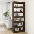 vidaXL, vidaXL Bücherregal/Raumteiler Räuchereiche 80x30x198 cm Holzwerkstoff