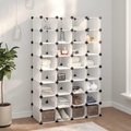 vidaXL, vidaXL Schuhregal Transparent 93x36,5x140 cm PP