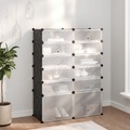 vidaXL, vidaXL Schuhregal Schwarz 94x37x125 cm PP