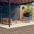 vidaXL, vidaXL 7-tlg. Garten-Lounge-Set mit Grauen Kissen Kiefernholz