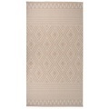 vidaXL, vidaXL Outdoor-Teppich Flachgewebe 80x150 cm Braun Gestreift