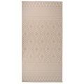 vidaXL, vidaXL Outdoor-Teppich Flachgewebe 100x200 cm Braun Gestreift