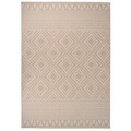 vidaXL, vidaXL Outdoor-Teppich Flachgewebe 120x170 cm Braun Gestreift