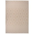 vidaXL, vidaXL Outdoor-Teppich Flachgewebe 140x200 cm Braun Gestreift
