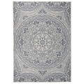 vidaXL, vidaXL Outdoor-Teppich Flachgewebe 200x280 cm Blaues Muster