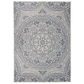 vidaXL, vidaXL Outdoor-Teppich Flachgewebe 120x170 cm Blaues Muster
