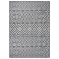 vidaXL, vidaXL Outdoor-Teppich Flachgewebe 120x170 cm Blau Gestreift