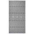 vidaXL, vidaXL Outdoor-Teppich Flachgewebe 100x200 cm Blau Gestreift