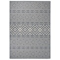 vidaXL, vidaXL Outdoor-Teppich Flachgewebe 140x200 cm Blau Gestreift