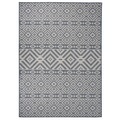 vidaXL, vidaXL Outdoor-Teppich Flachgewebe 200x280 cm Blau Gestreift
