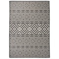 vidaXL, vidaXL Outdoor-Teppich Flachgewebe 120x170 cm Schwarz Gestreift
