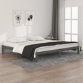 vidaXL, vidaXL Massivholzbett Grau Kiefer 200x200 cm