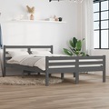 vidaXL, vidaXL Massivholzbett Grau 160x200 cm