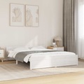 vidaXL, vidaXL Massivholzbett Weiß 135x190 cm 4FT6 Double