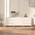 vidaXL, vidaXL 3-tlg. Sideboard Weiß Holzwerkstoff