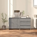 vidaXL, vidaXL 2-tlg. Sideboard Grau Sonoma Holzwerkstoff